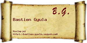 Bastien Gyula névjegykártya