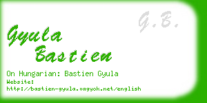 gyula bastien business card